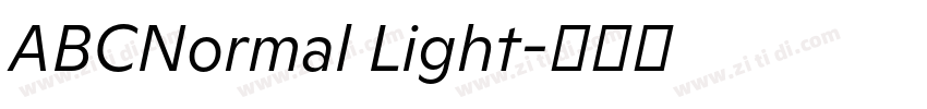 ABCNormal Light字体转换